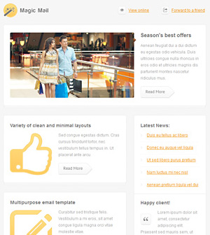 Templates newsletters pour campagne emailing